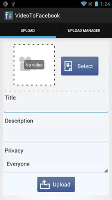 Video to Facebook android App screenshot 3